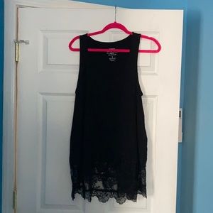 Torrid: black tank top with lace